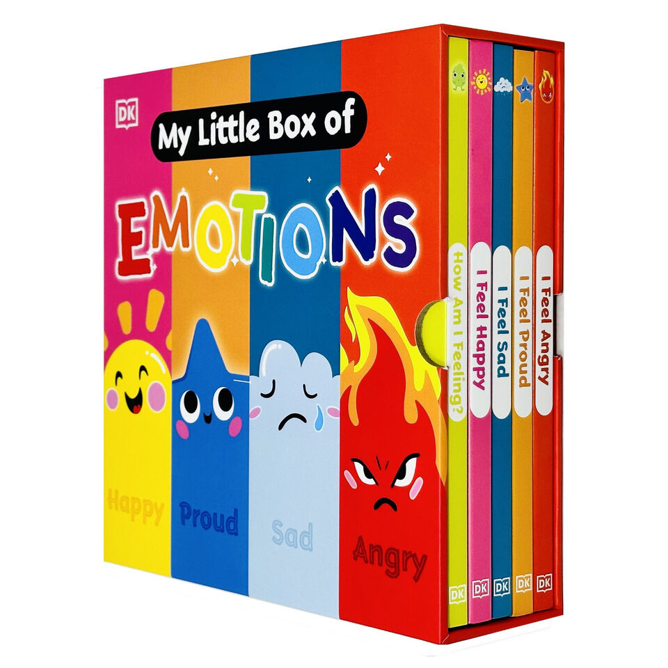 First Emotions: My Little Box of Emotions by DK - 5 Books Board Book Collection Set - Ages 0-5