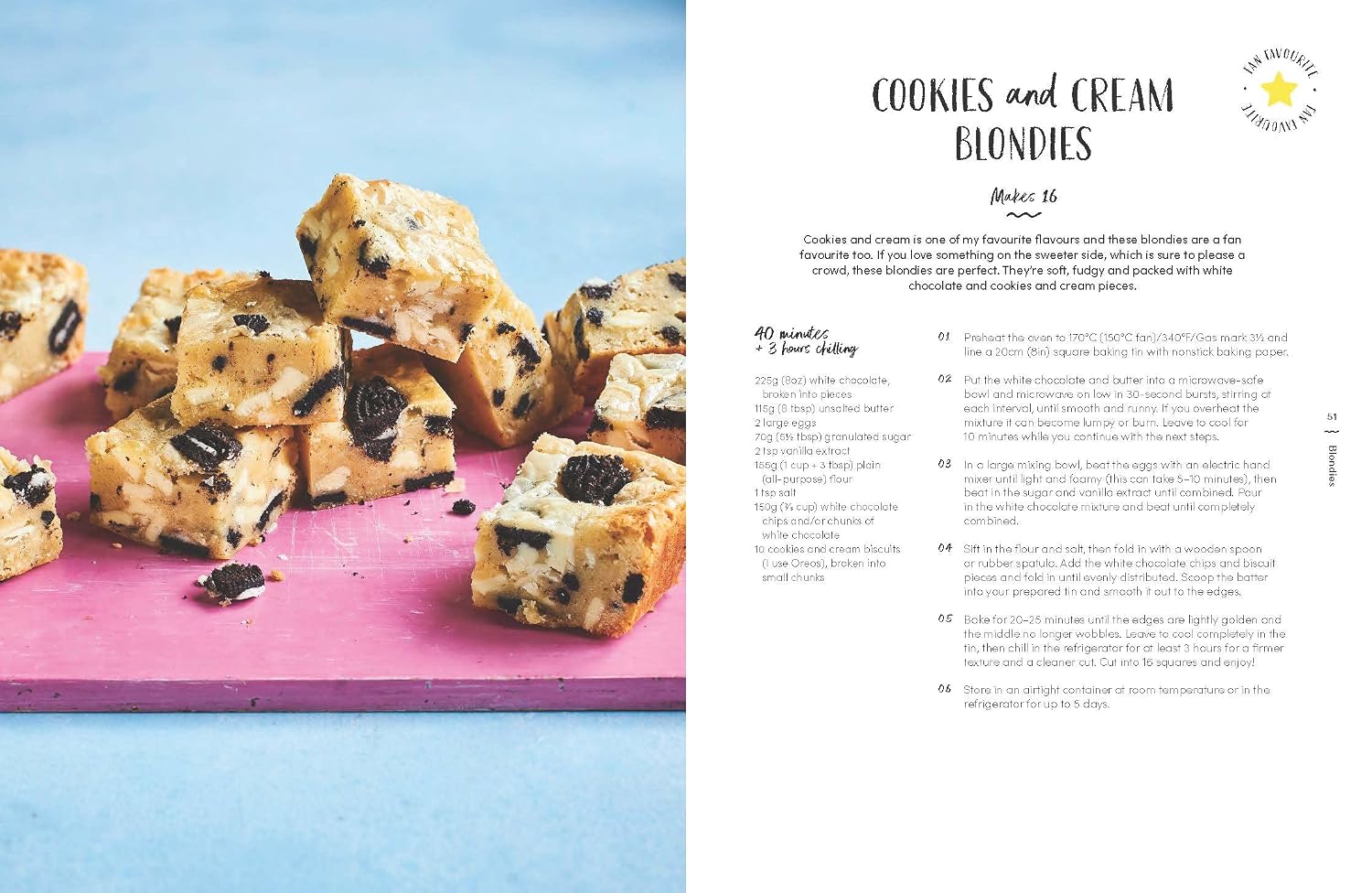 Fitwaffle's Baked In One by Eloise Head hardback cookbook back cover with recipe details