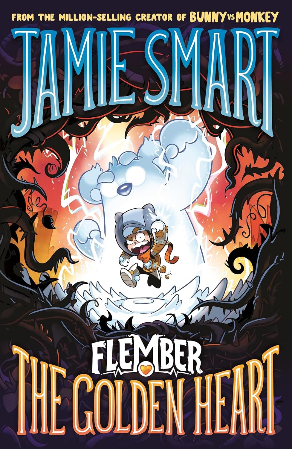 Full display of the Flember Series 5 Books Collection Set by Jamie Smart, ages 9-11 paperback