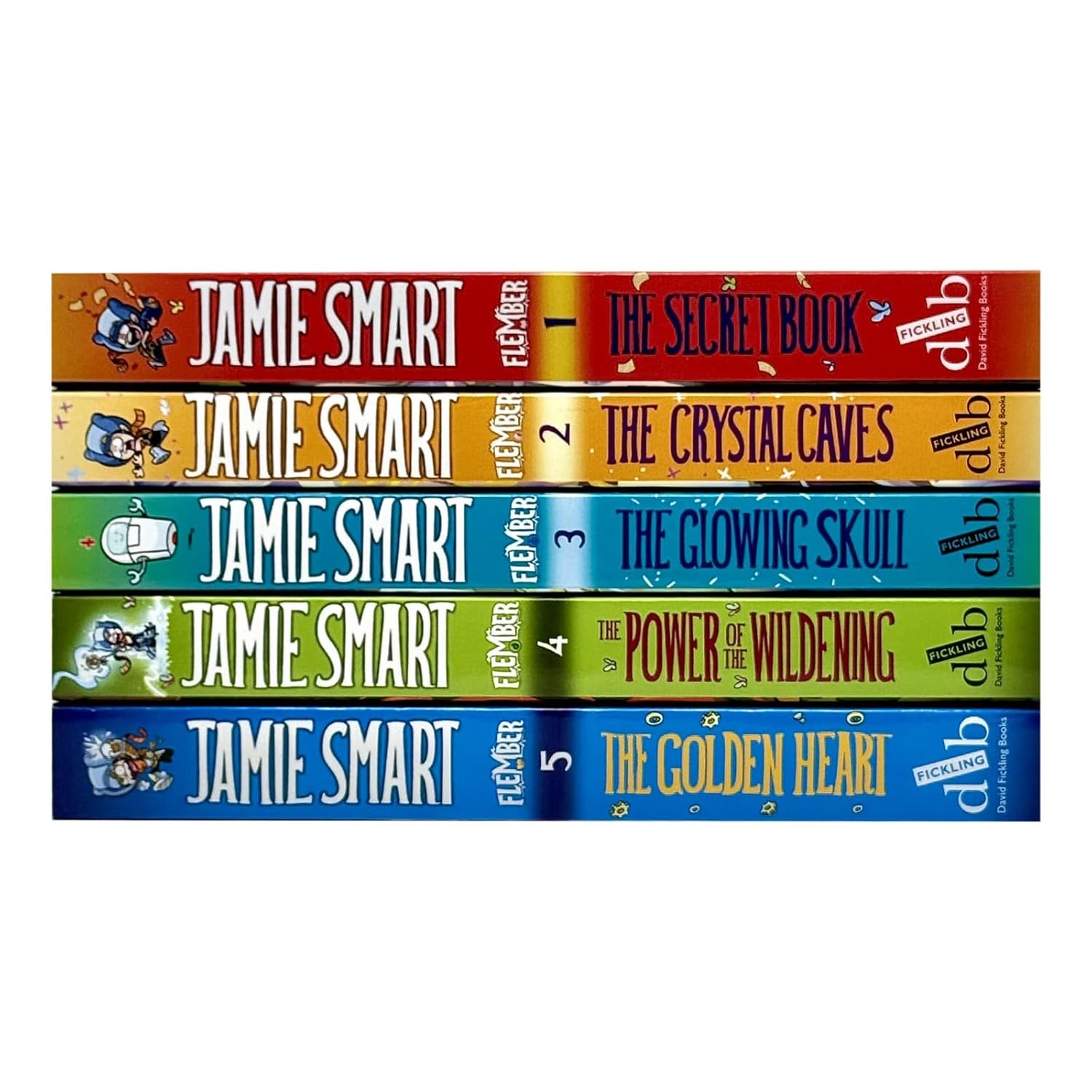 Flember Series 5 Books Collection Set by Jamie Smart - paperback set back cover detail