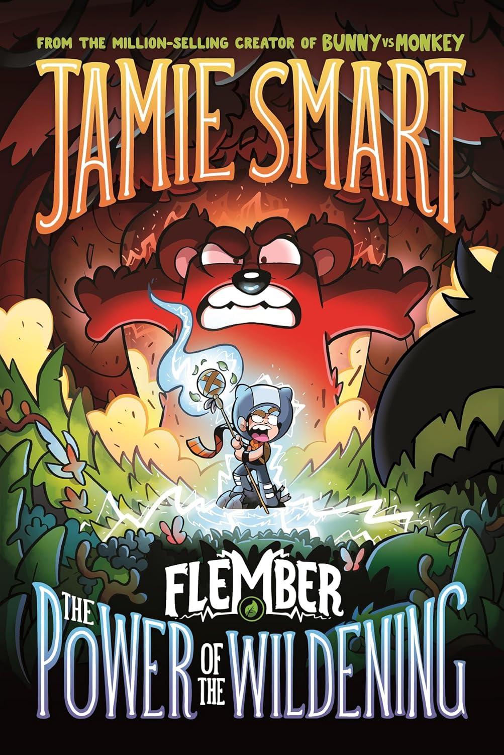 Sample illustrated interior pages from the Flember series by Jamie Smart