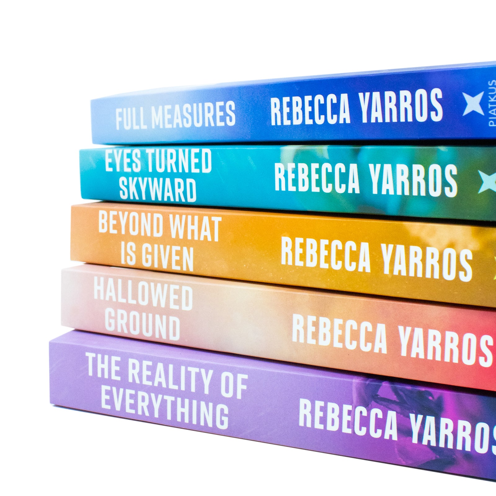 Flight & Glory 5 Book Set by Rebecca Yarros showing all paperback spines, contemporary romance collection