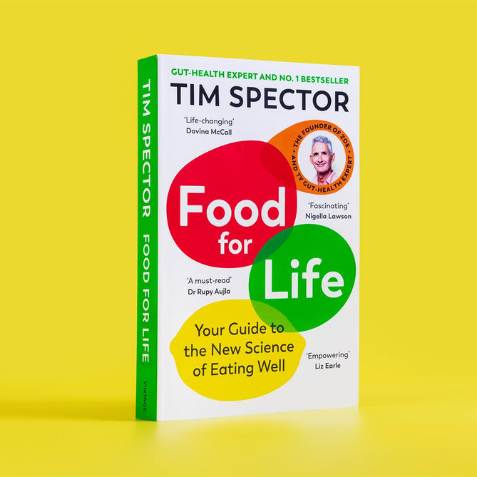 Food for Life by Tim Spector paperback back cover with description and reviews