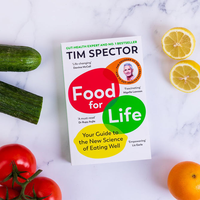 Food for Life by Tim Spector paperback book showing pages or inside detail