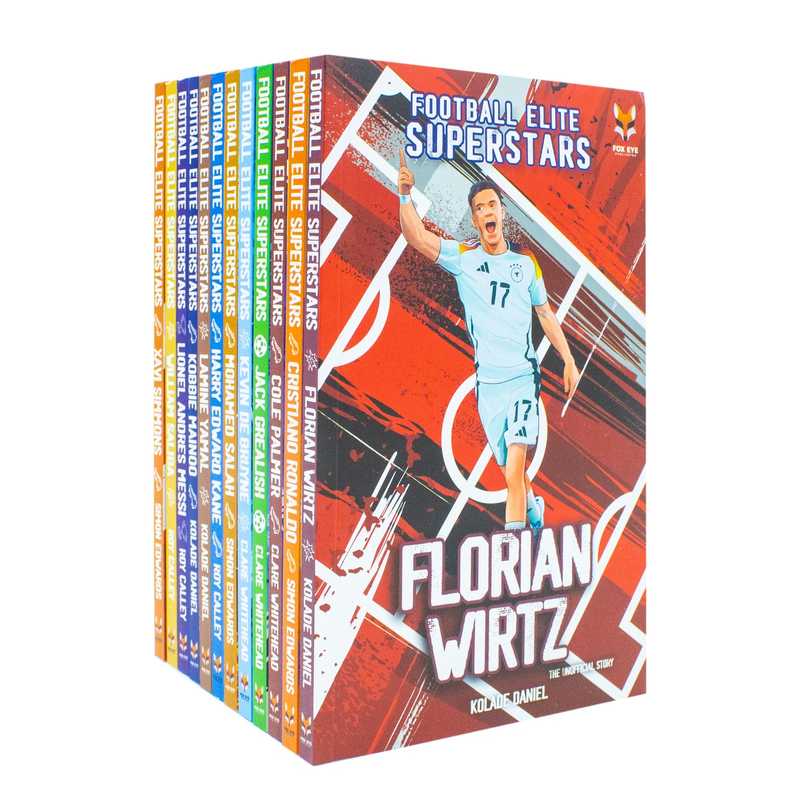 Football Elite Superstars 12 Books Collection Set - paperback football biographies box set featuring Messi, Ronaldo, Grealish and Kane, ages 7+ (book 7)