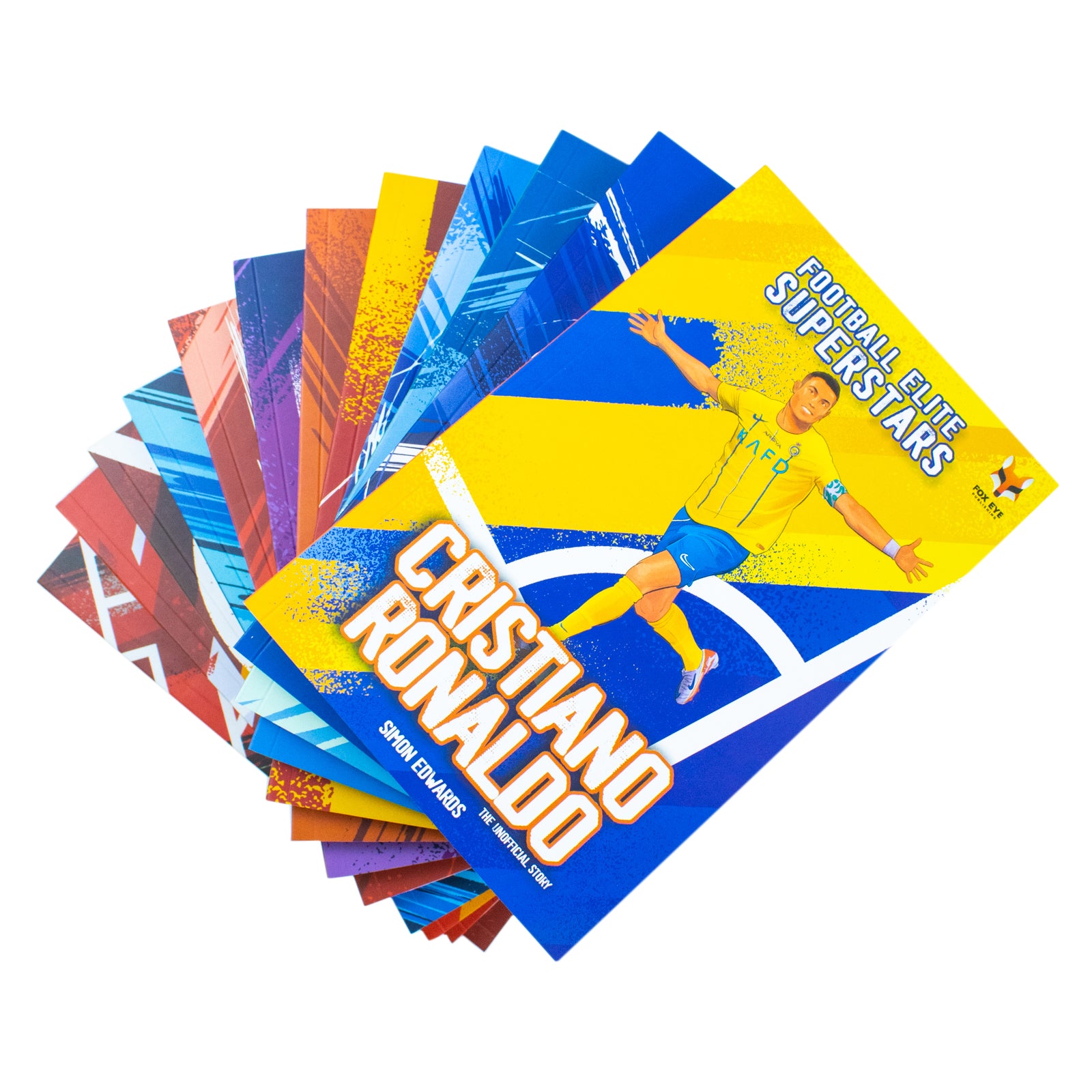 Football Elite Superstars 12 Books Collection Set - paperback football biographies box set featuring Messi, Ronaldo, Grealish and Kane, ages 7+ (book 8)