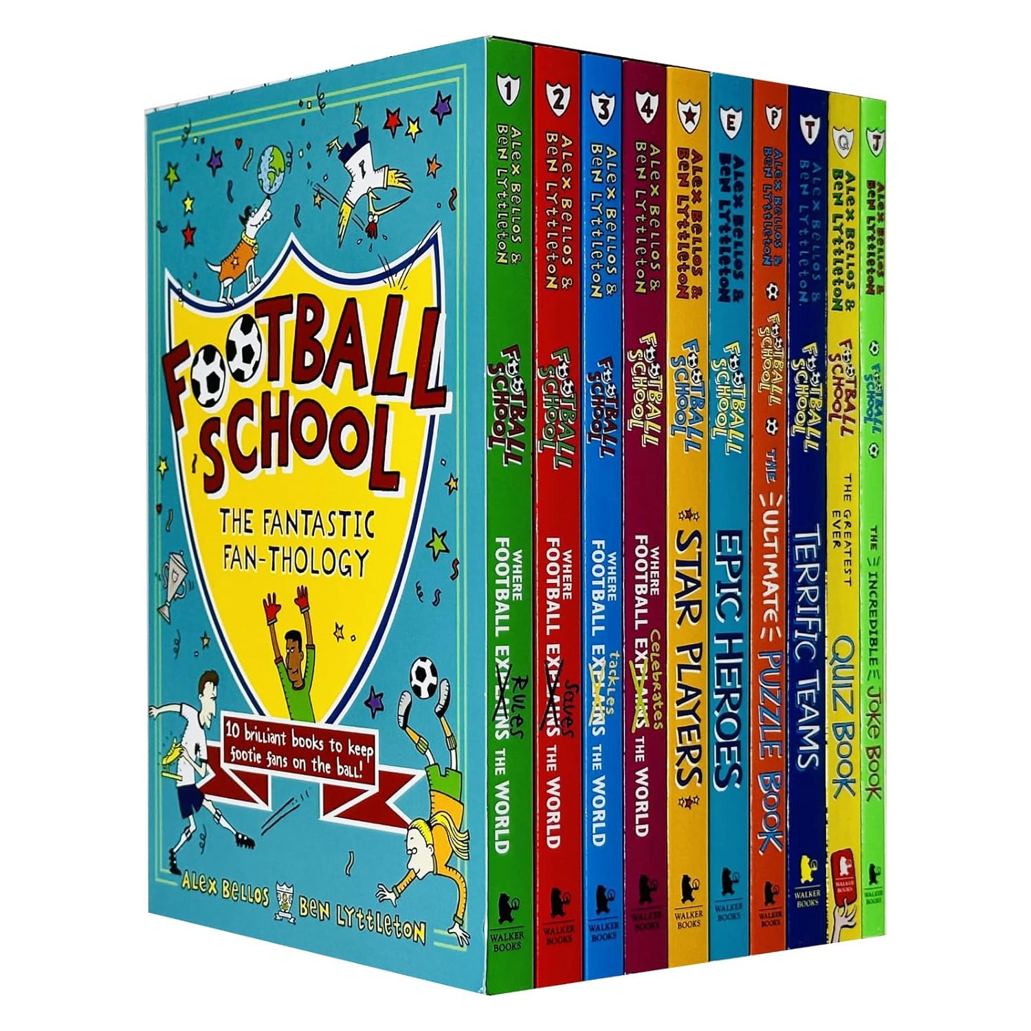 Football School The Fantastic Fan-Thology 10 Books Collection Set by Alex Bellos & Ben Lyttleton - Paperback box set cover, Ages 7-9