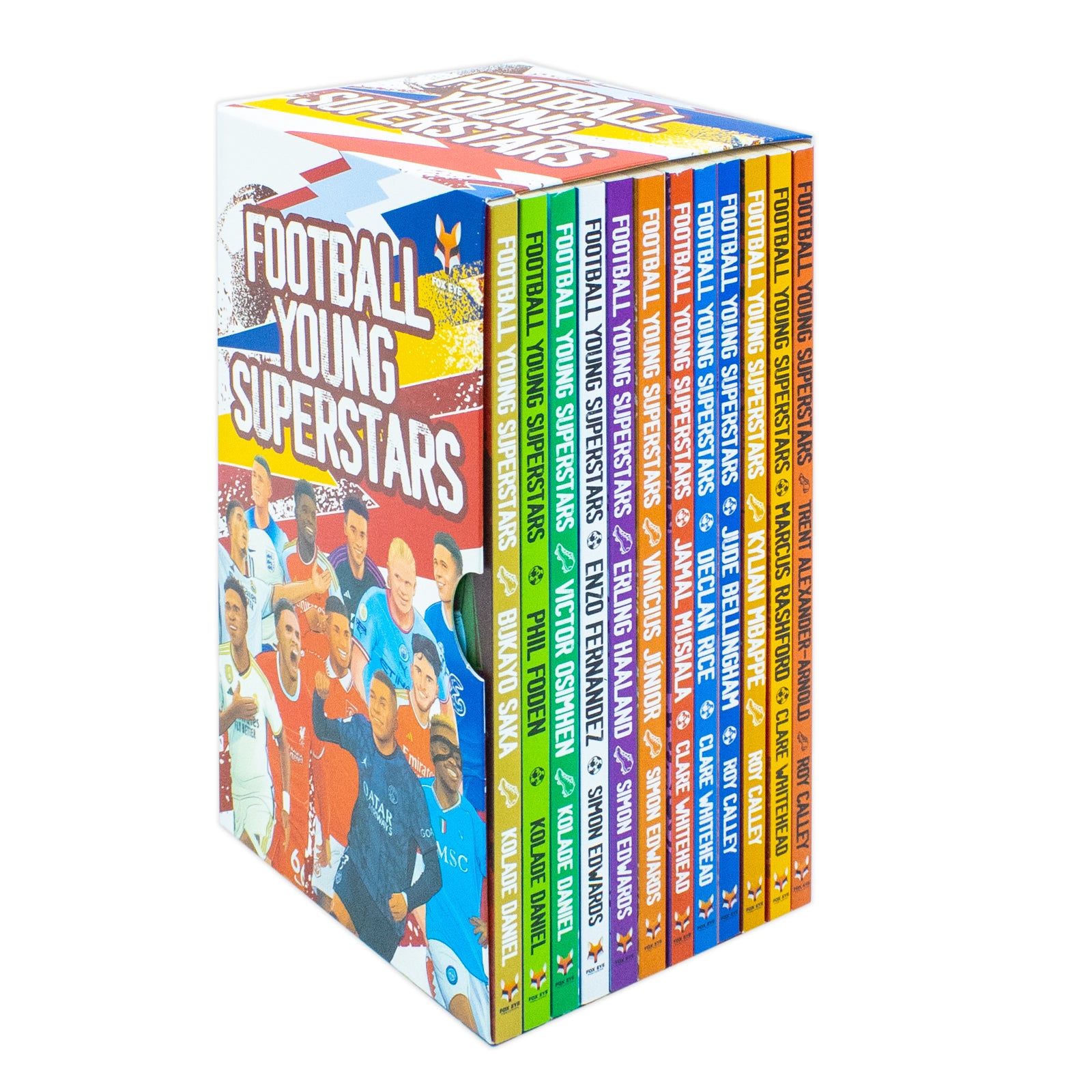 Football Young Superstars 12 Books Collection Set - paperback box set featuring Jude Bellingham, Marcus Rashford, Phil Foden - Ages 7-11