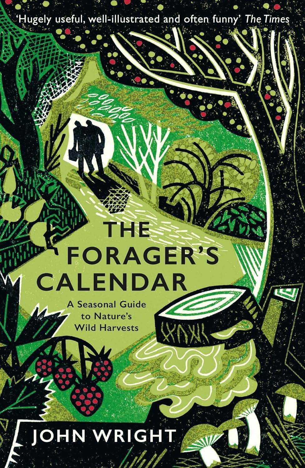 The Forager's Calendar and Wild Food book set showing back cover detail and foraging identification photography
