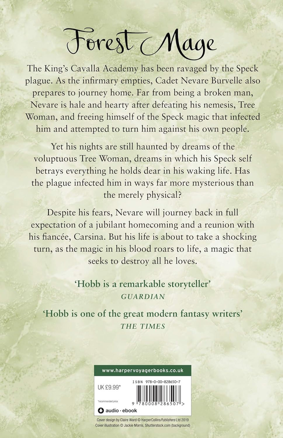 Forest Mage by Robin Hobb paperback edition - Soldier Son Trilogy book 2 cover detail