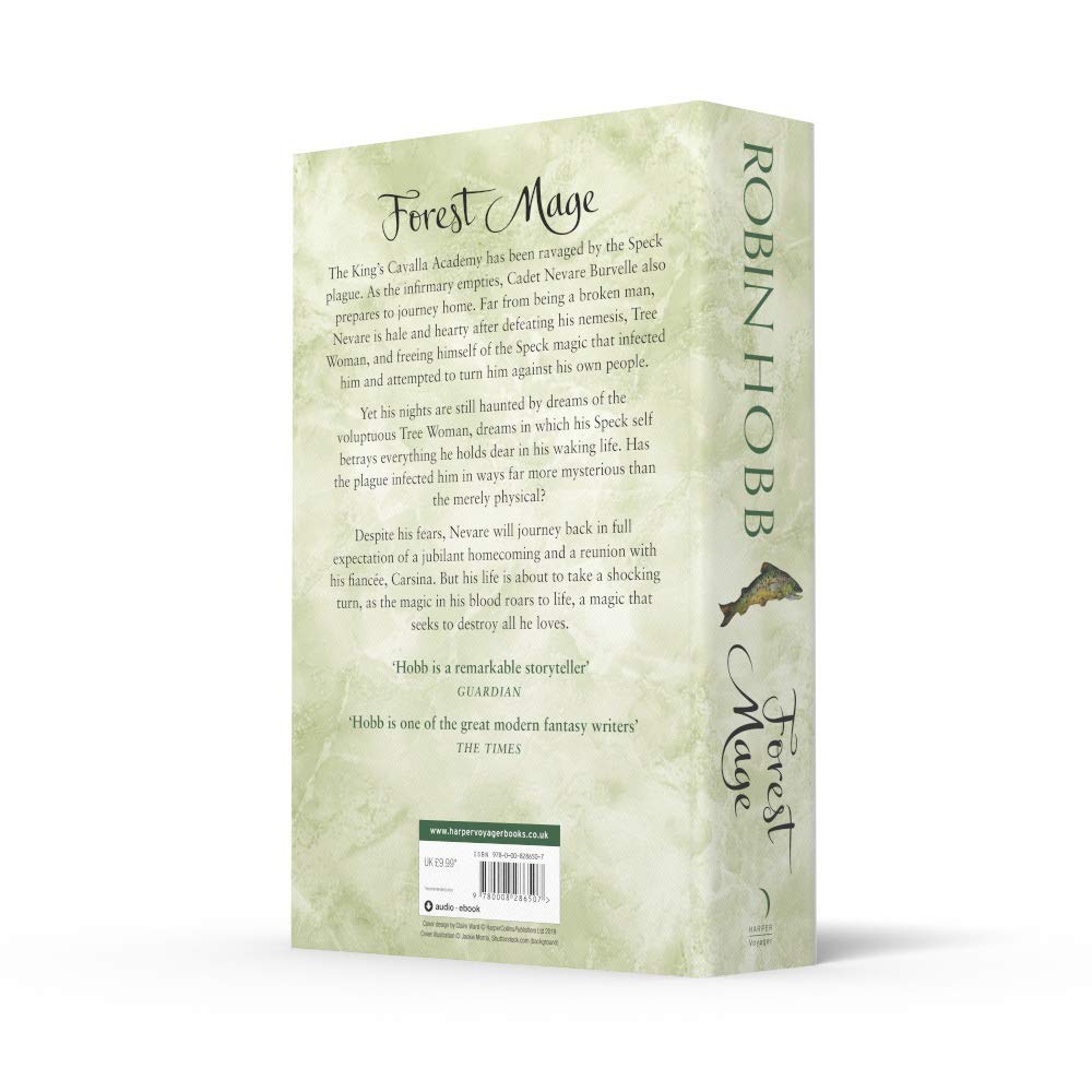 Forest Mage Robin Hobb paperback back cover - Soldier Son Trilogy fantasy novel