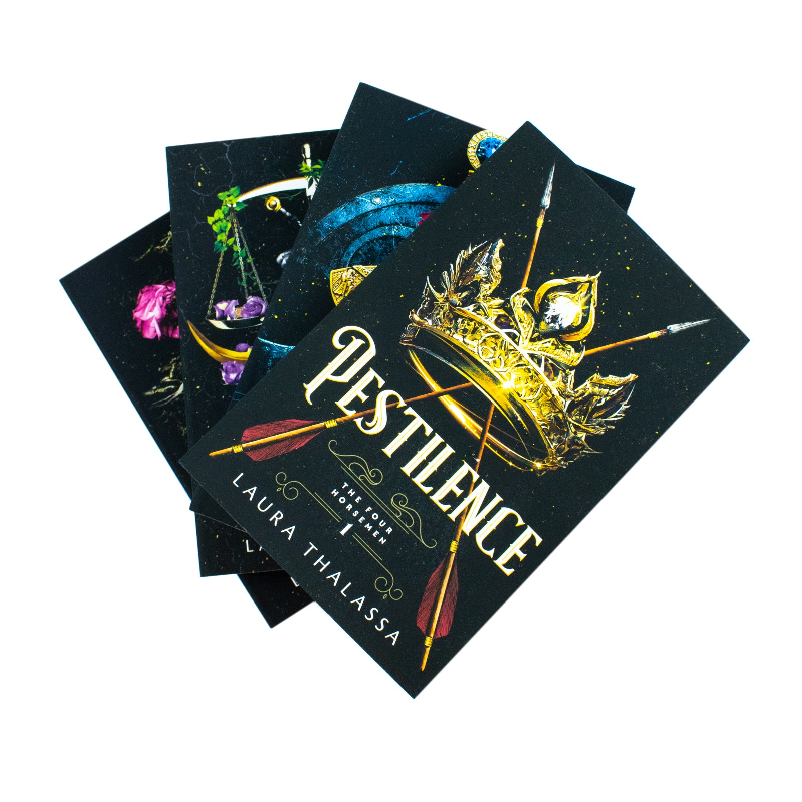 The Four Horsemen Series paperback box set by Laura Thalassa - Pestilence, War, Famine & Death