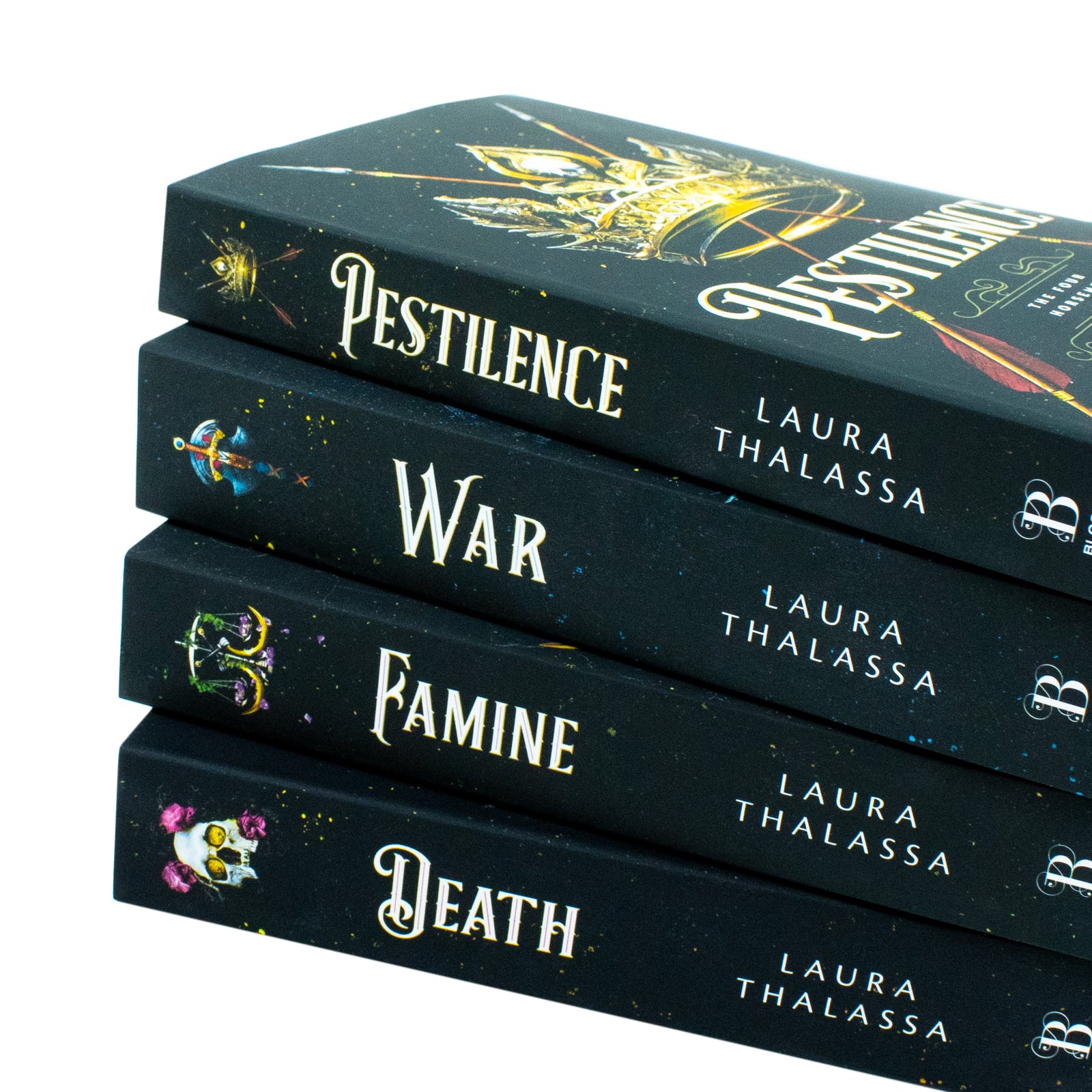 Four Horsemen 4 book collection set - Pestilence War Famine Death paperback spines