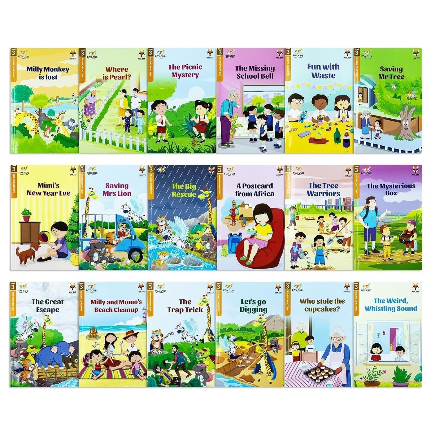 All 18 paperback titles from the Fox Cub Confident Graded Readers Level 3 Reading On My Own book set