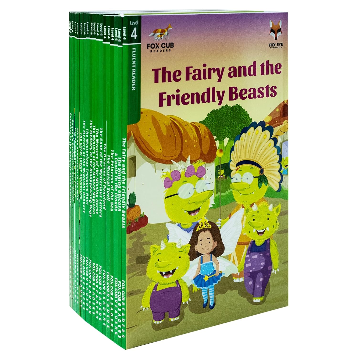 Fox Cub Fluent Graded Readers Level 4 18 Book Paperback Collection Set for Ages 5-7 - front cover set