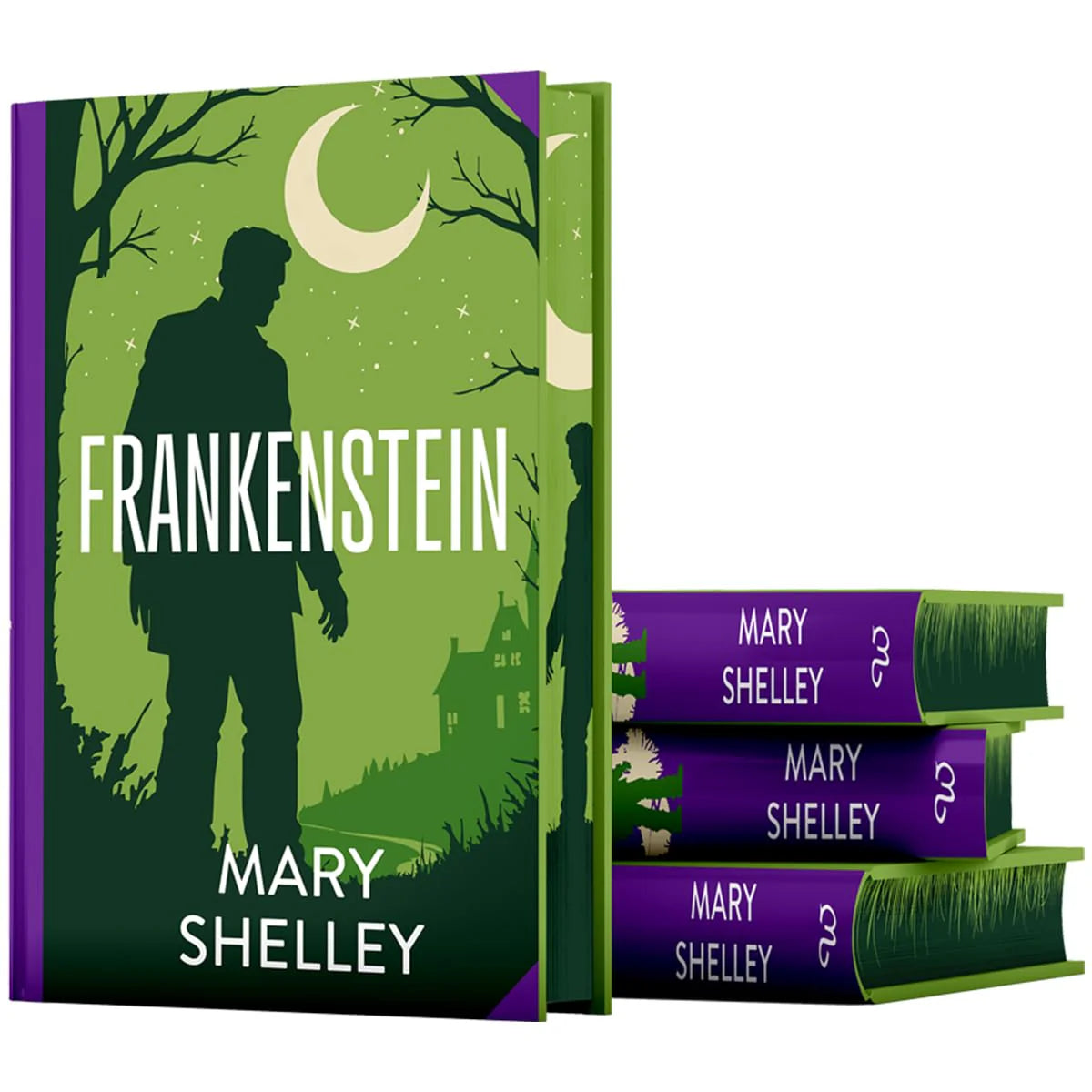 Frankenstein by Mary Shelley Gothic classic hardback book full set view