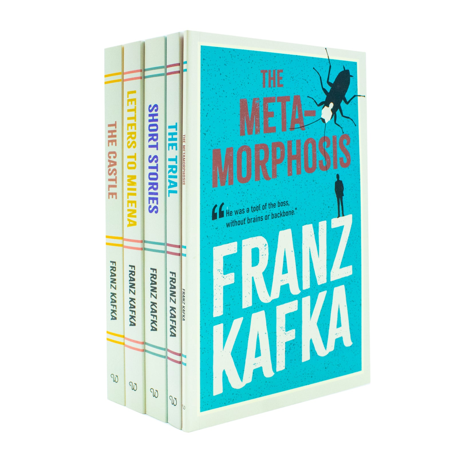 Franz Kafka Curated Works 5 Books Collection Set - The Trial, The Metamorphosis, The Castle, Short Stories, Letters to Milena - Paperback Boxed Set