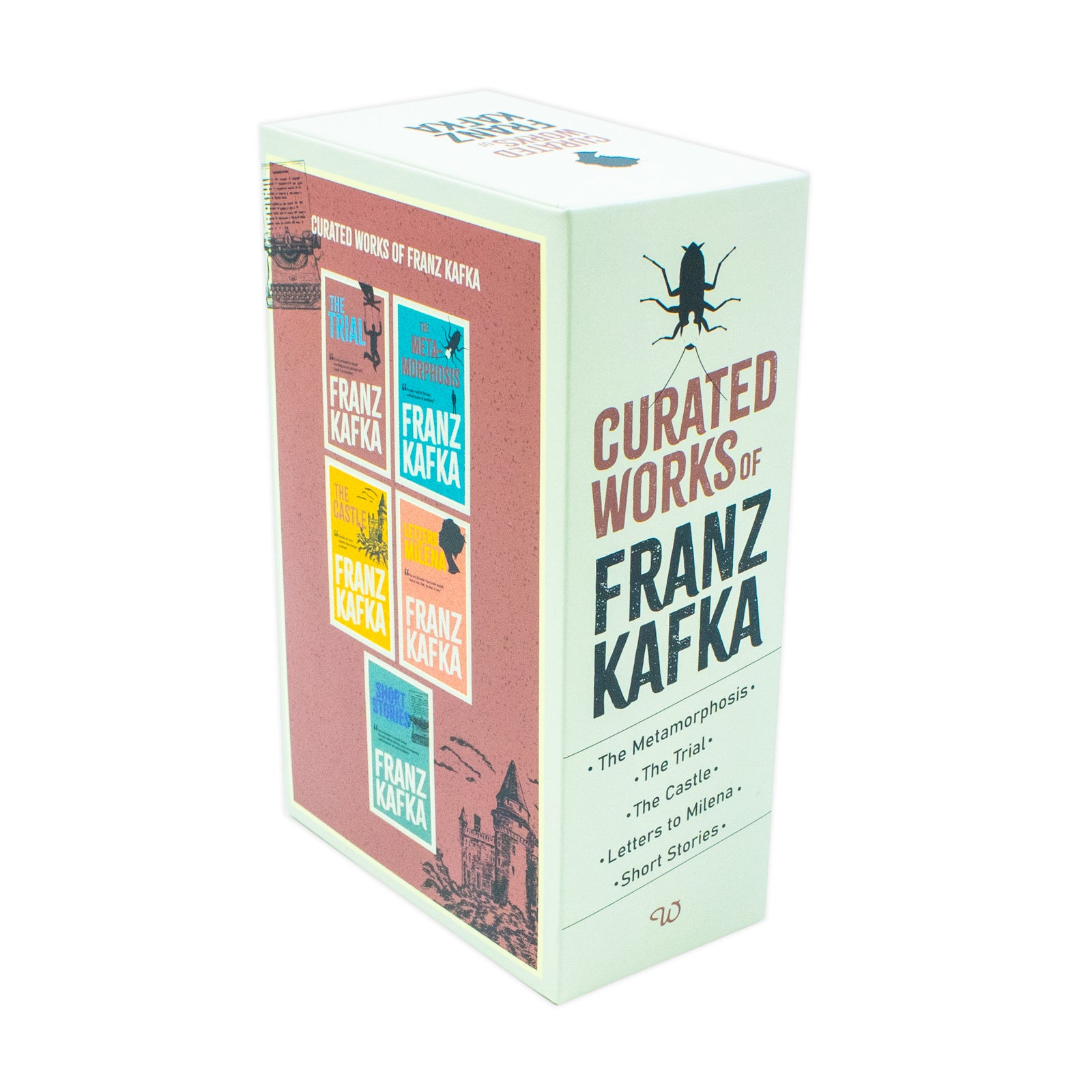 Franz Kafka Curated Works 5 Books Collection Set - The Trial, The Metamorphosis, The Castle, Short Stories, Letters to Milena - Paperback Boxed Set