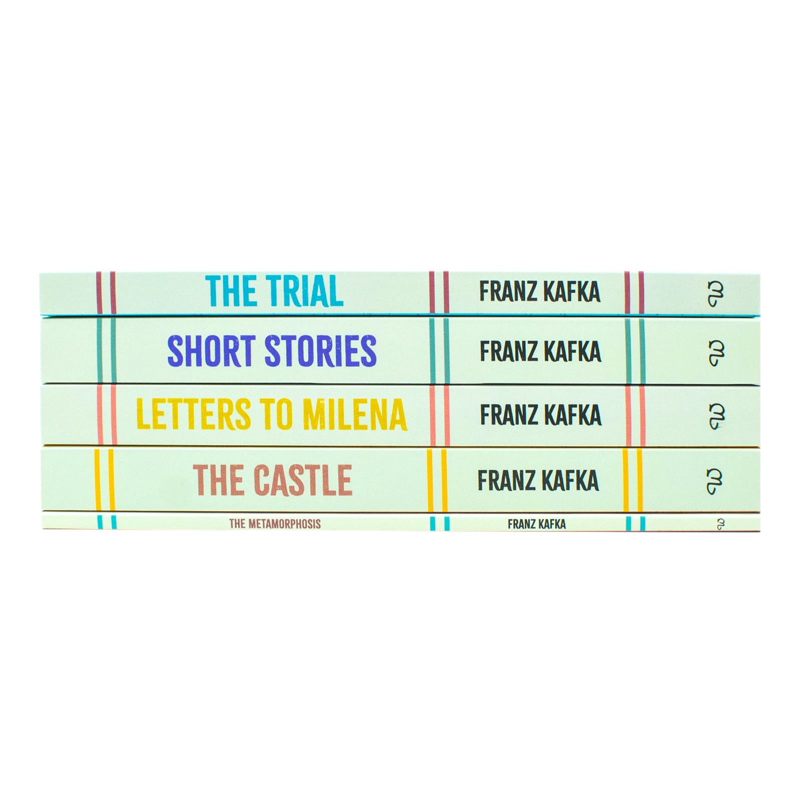 Franz Kafka Curated Works 5 Books Collection Set - The Trial, The Metamorphosis, The Castle, Short Stories, Letters to Milena - Paperback Boxed Set