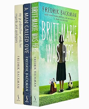 Fredrik Backman 3 Books Collection Set paperback featuring A Man Called Ove, Britt-Marie Was Here and My Grandmother Sends Her Regards and Apologises