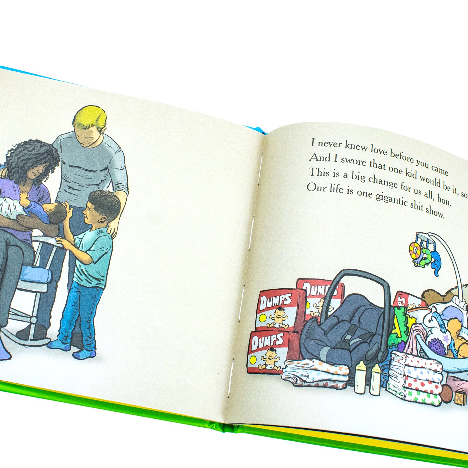 Fuck, Now There Are Two of You by Adam Mansbach - hardback humor book size and page detail