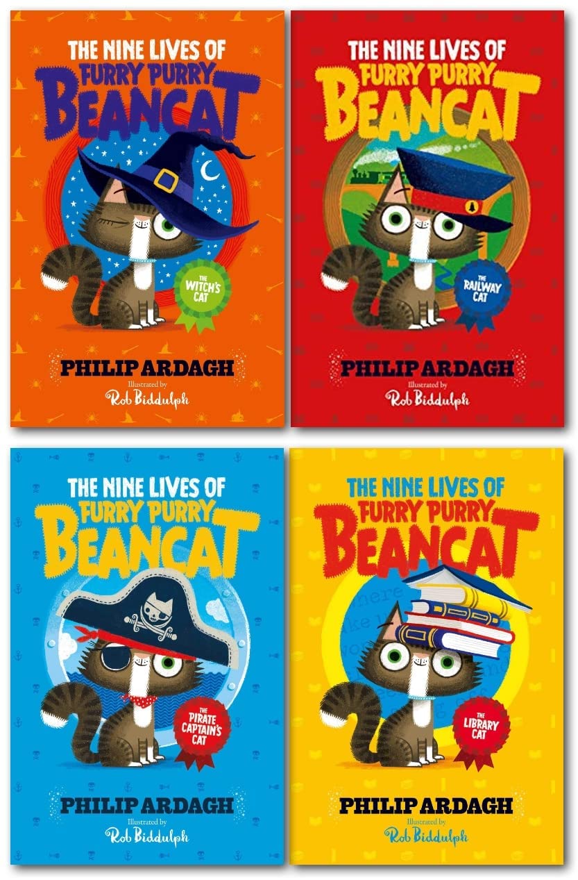 The Nine Lives of Furry Purry Beancat 4 Books Collection Set by Philip Ardagh - Paperback - Ages 7-9