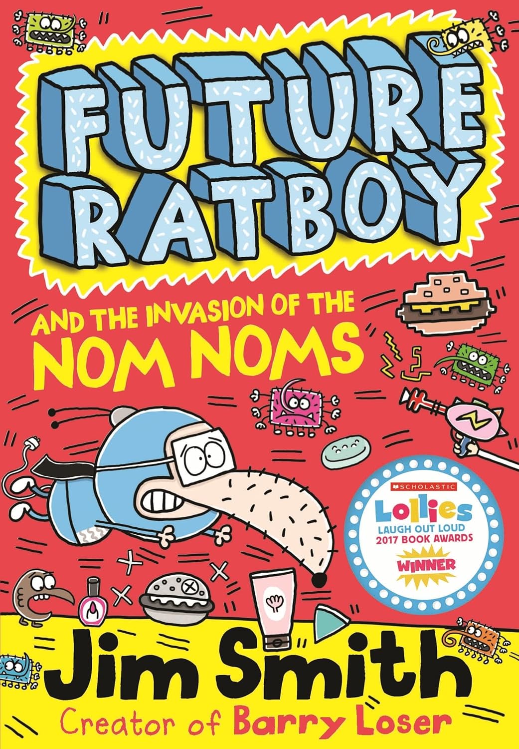 Future Ratboy 3 Books Collection Set by Jim Smith - close up of paperback covers, funny illustrated chapter books