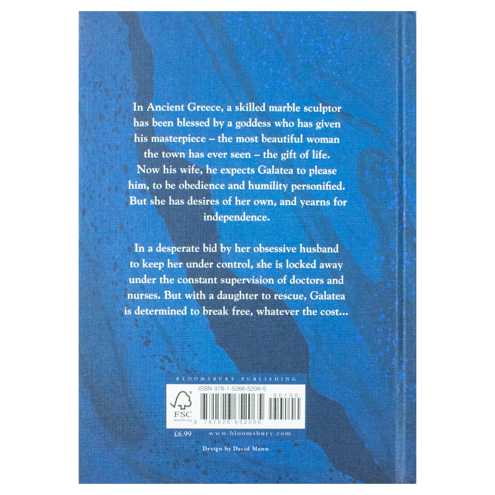 Galatea by Madeline Miller - Hardback back cover with blurb