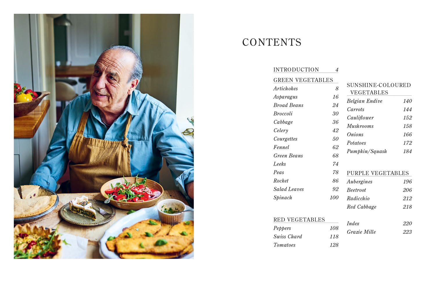 Gennaro's Verdure by Gennaro Contaldo - inside page showing Italian vegetable recipe