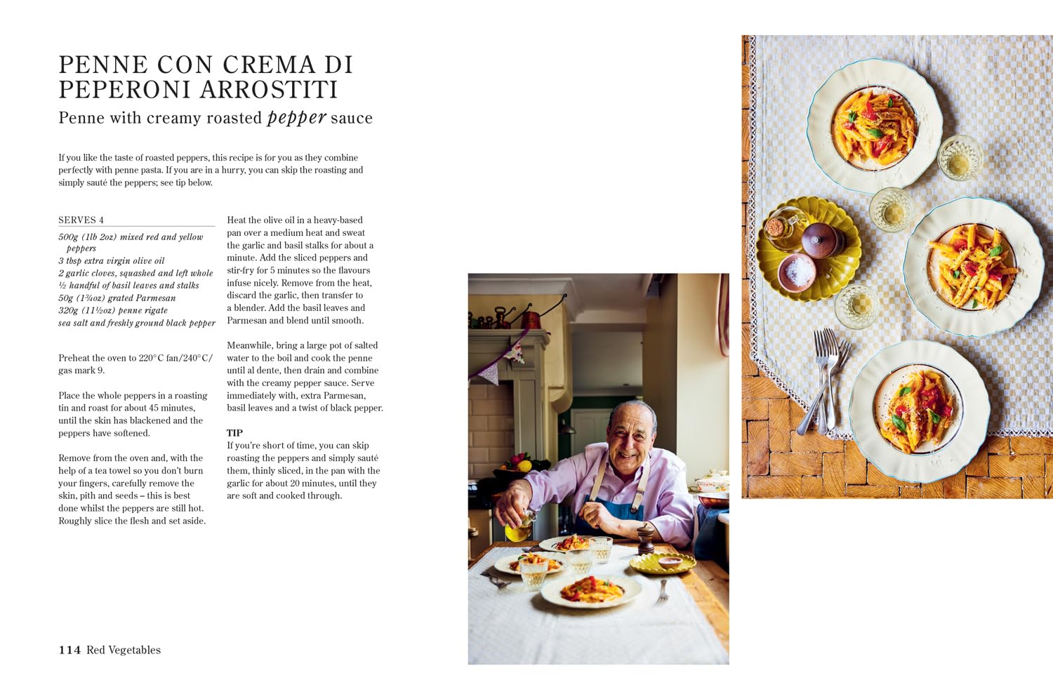 Gennaro's Verdure by Gennaro Contaldo - Italian cookbook interior page with vegetable dish