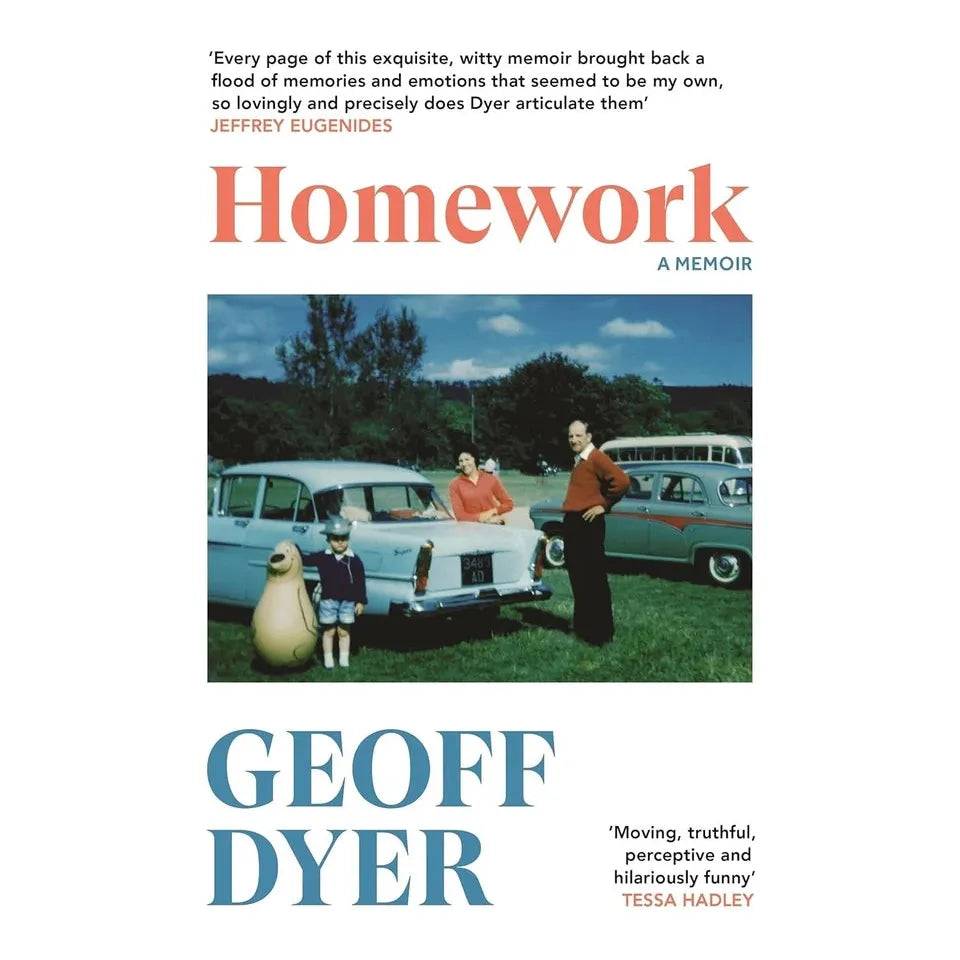 Geoff Dyer 3 Book Collection Set covers - Homework A Memoir, The Last Days of Roger Federer, Broadsword Calling Danny Boy