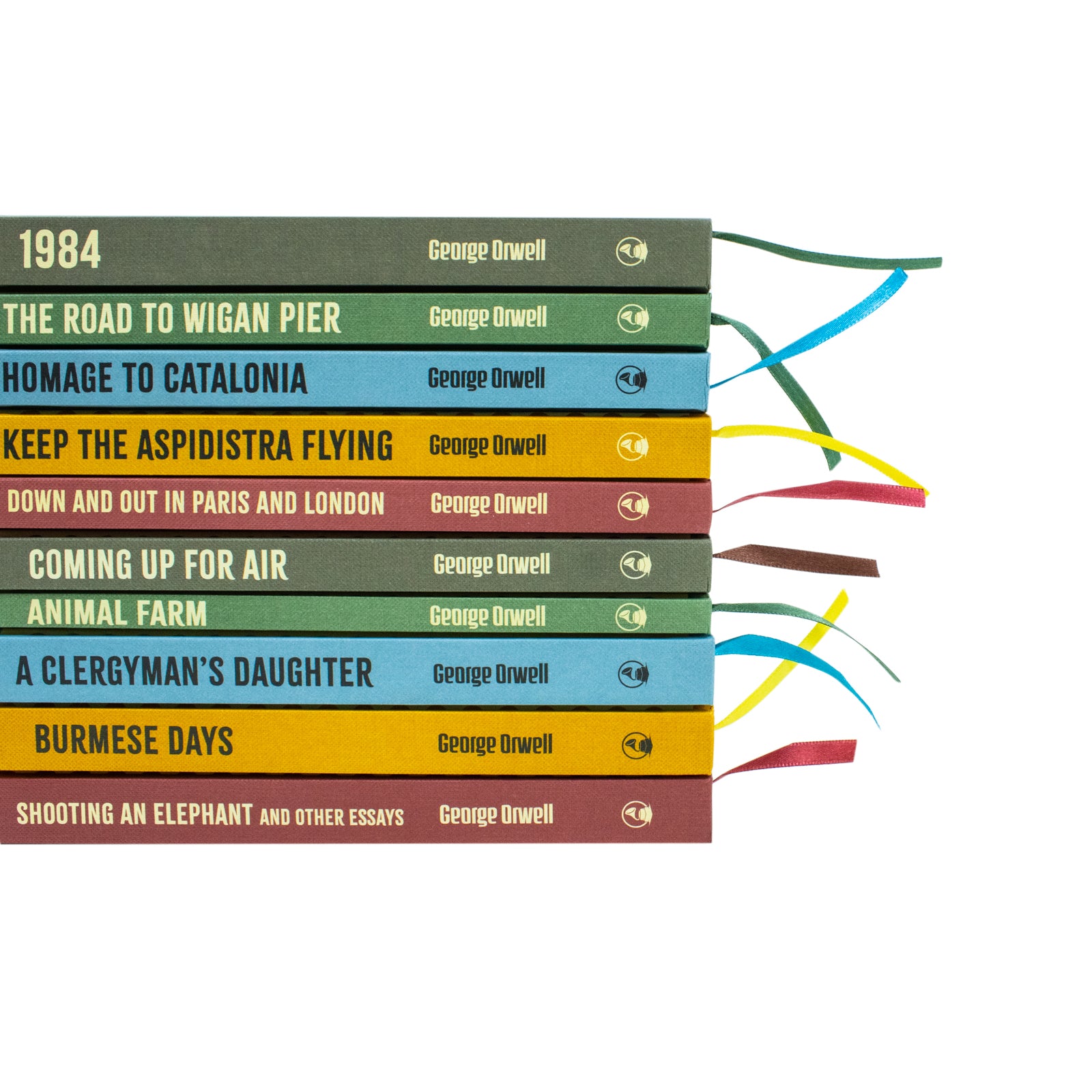 George Orwell 10 Books Hardback Collection Set - complete boxed hardback collection on shelf