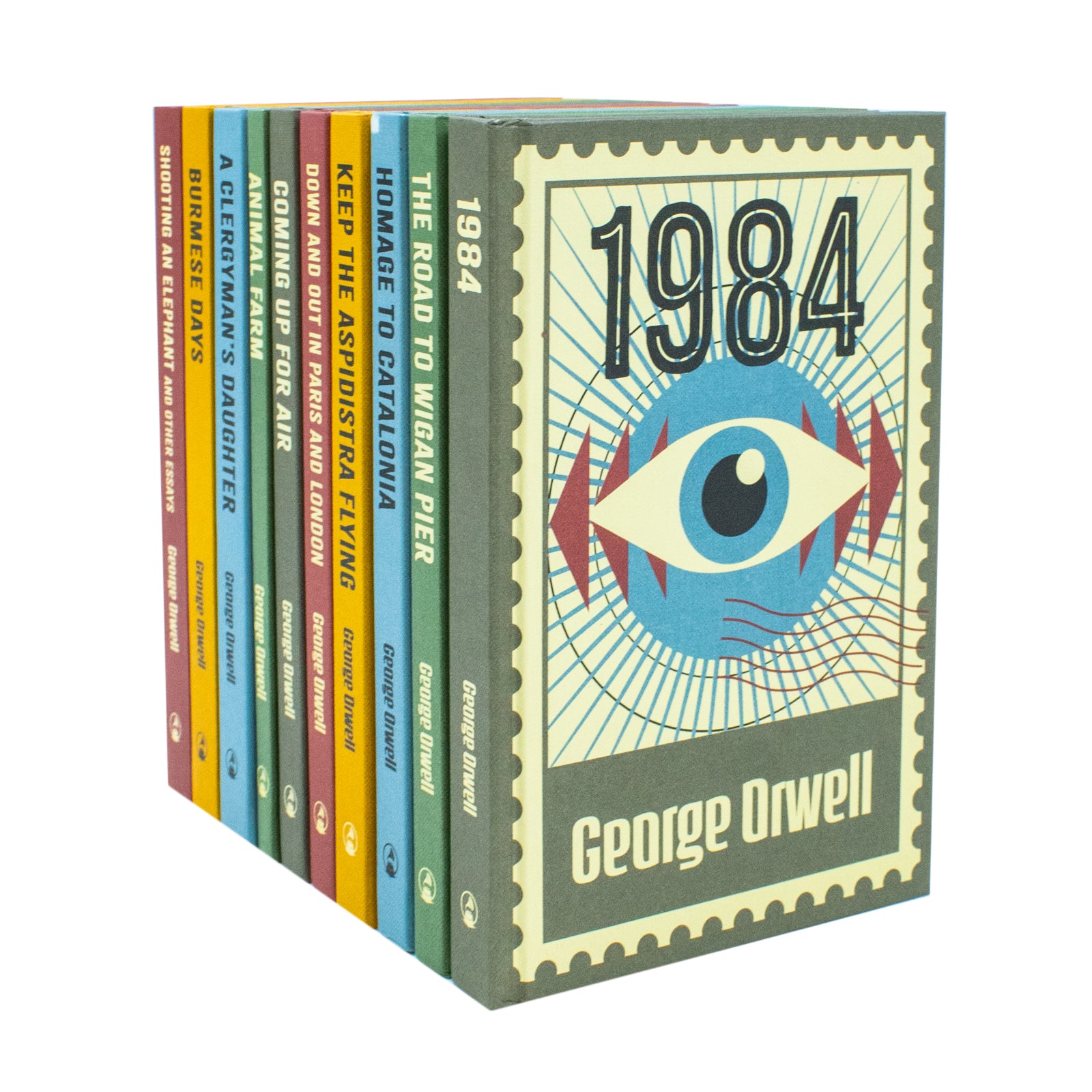 George Orwell 10 Books Hardback Collection Set - Burmese Days and A Clergyman's Daughter covers