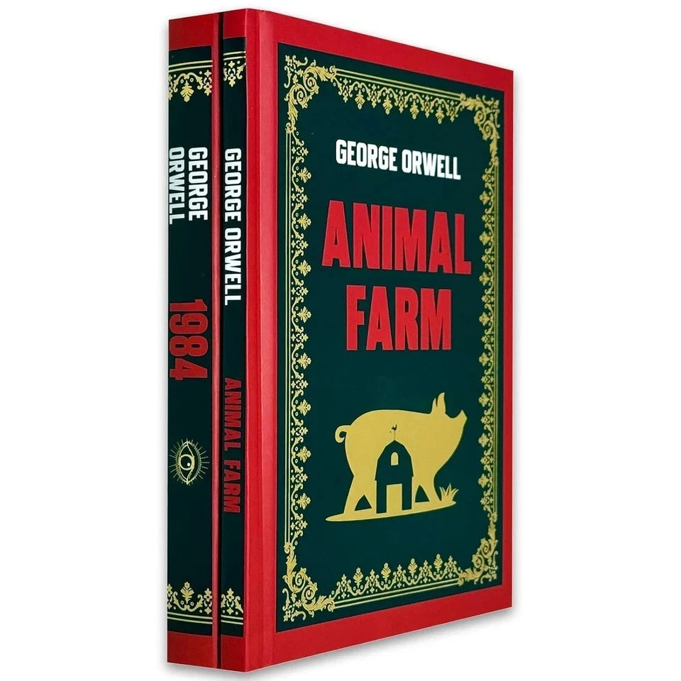 Hardcover copy of 1984 by George Orwell from the 2 books collection set
