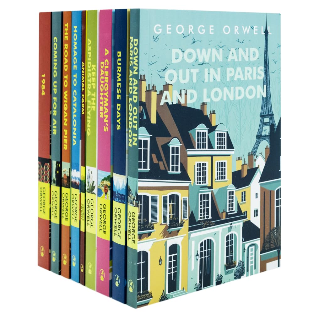 George Orwell 9 Books Set - 1984, Animal Farm, Homage to Catalonia and more - Paperback
