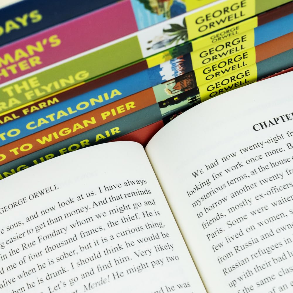 George Orwell 9 Books Set - The Road to Wigan Pier, Coming Up For Air and more - Paperback