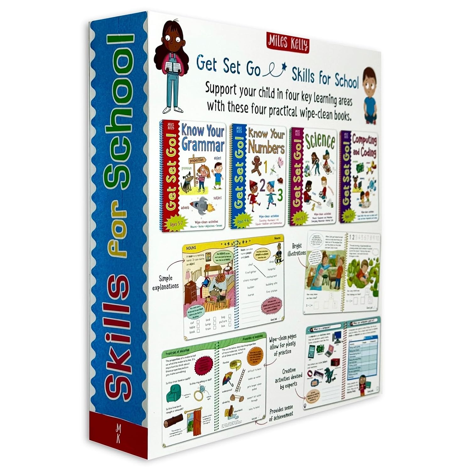 Know Your Grammar wipe clean workbook from Get Set Go Skills for School set, ages 4-7