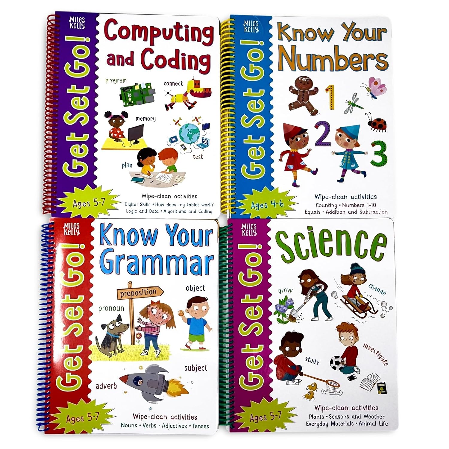 Science wipe clean workbook from Get Set Go Skills for School set, ages 4-7