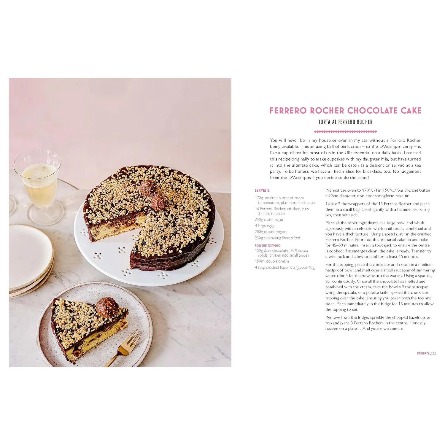 Gino's Italian Family Adventure hardback cookbook dessert recipes spread