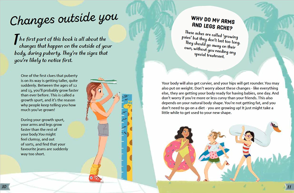 A Girl's Guide to Growing Up by Anita Ganeri - back cover with blurb, Franklin Watts paperback