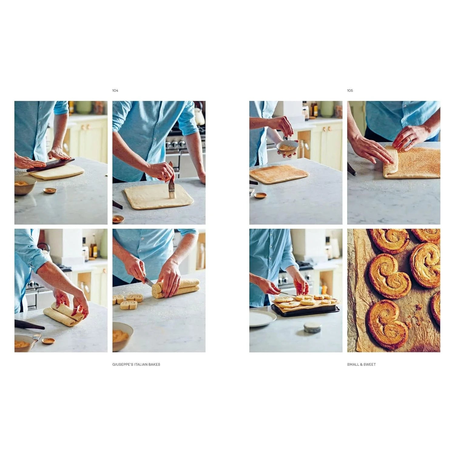 Back cover of Giuseppe's Italian Bakes hardback cookbook by Giuseppe Dell'Anno