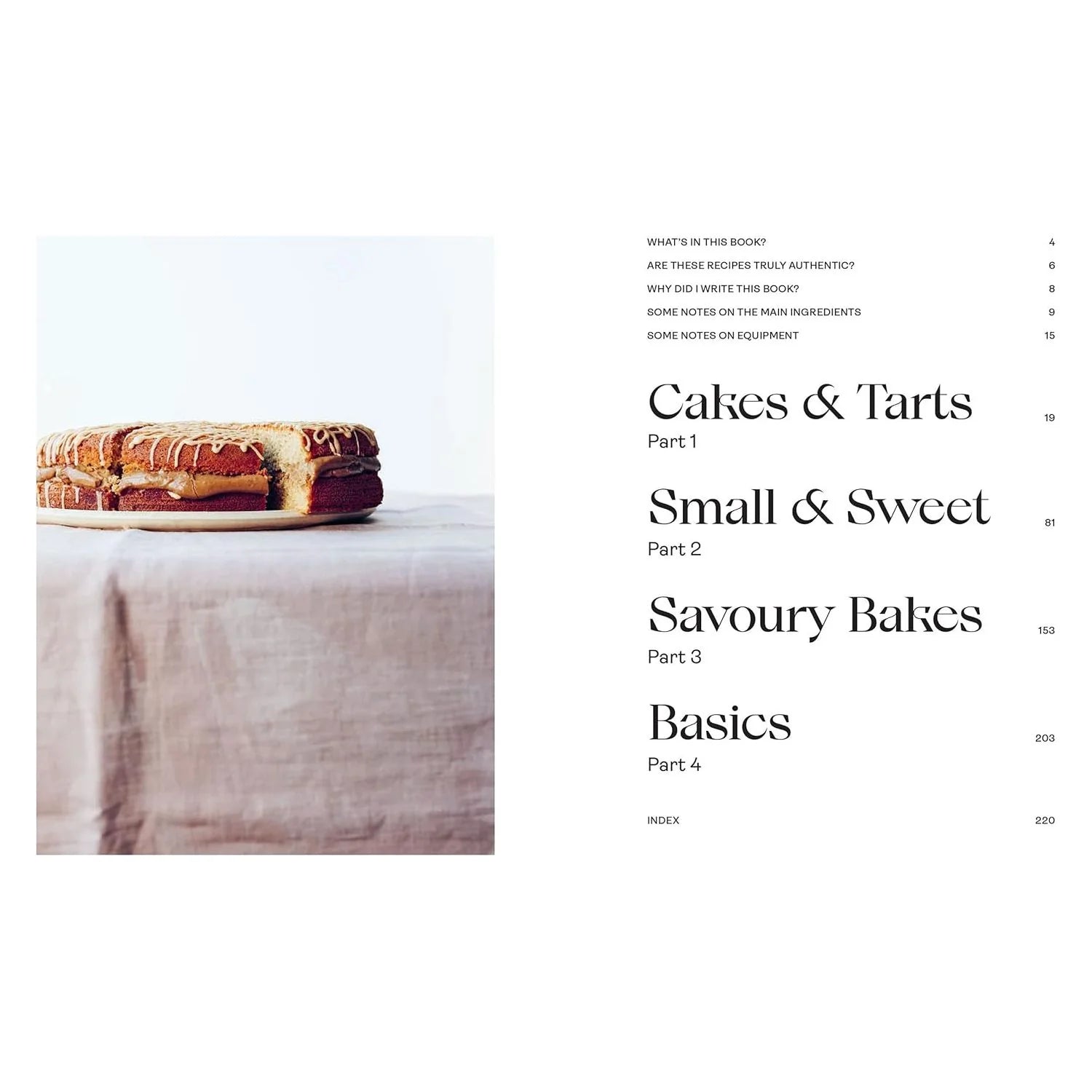 Italian cake recipe page inside Giuseppe's Italian Bakes hardback cookbook