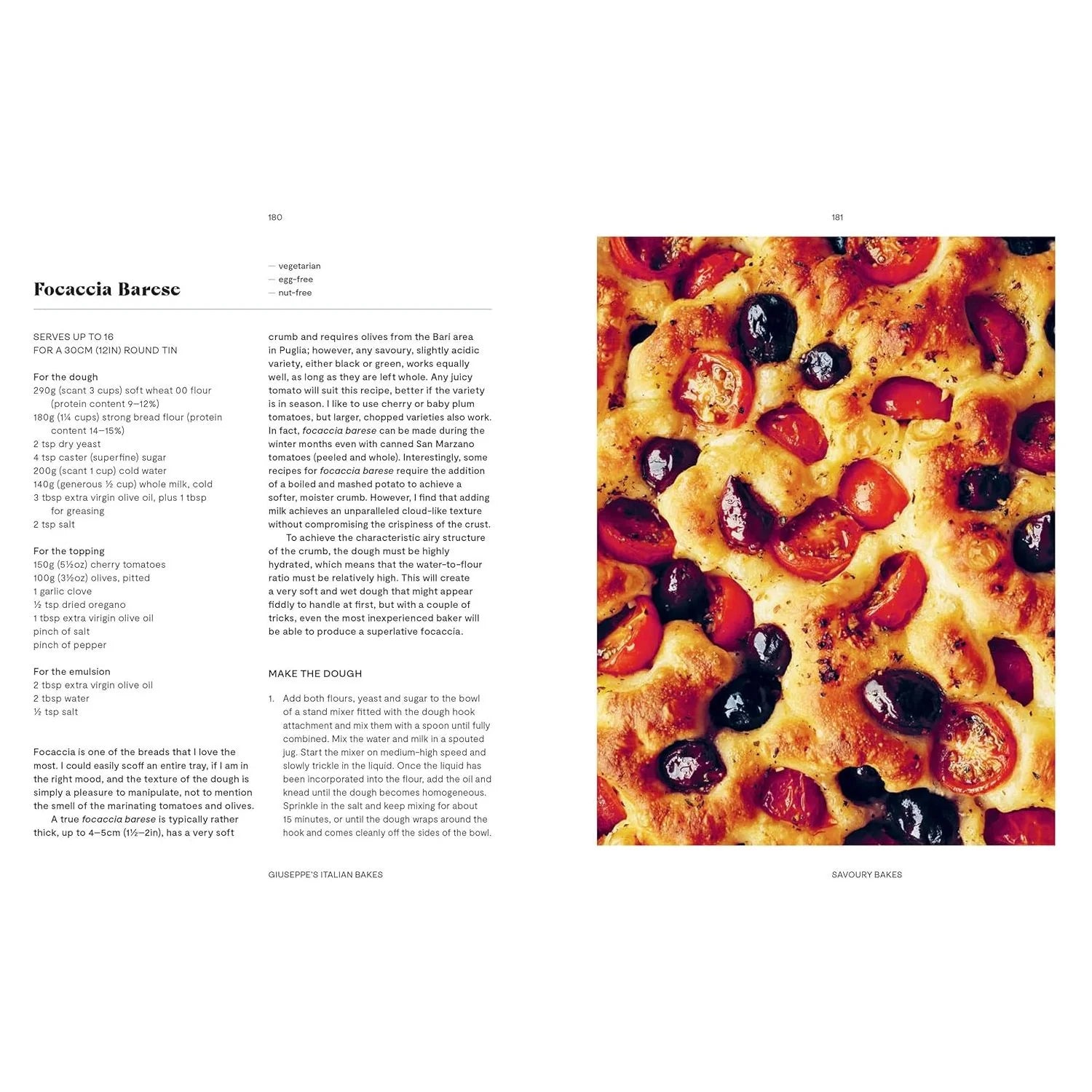 Cannoli recipe page inside Giuseppe's Italian Bakes hardback cookbook