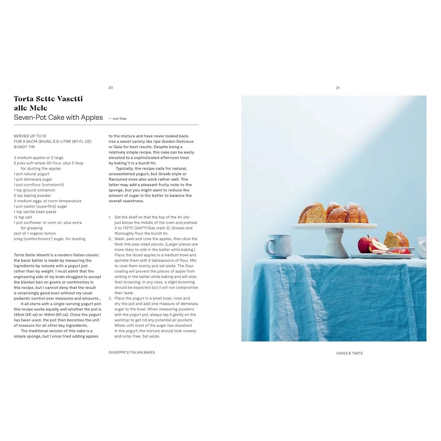Pizza recipe page inside Giuseppe's Italian Bakes hardback cookbook
