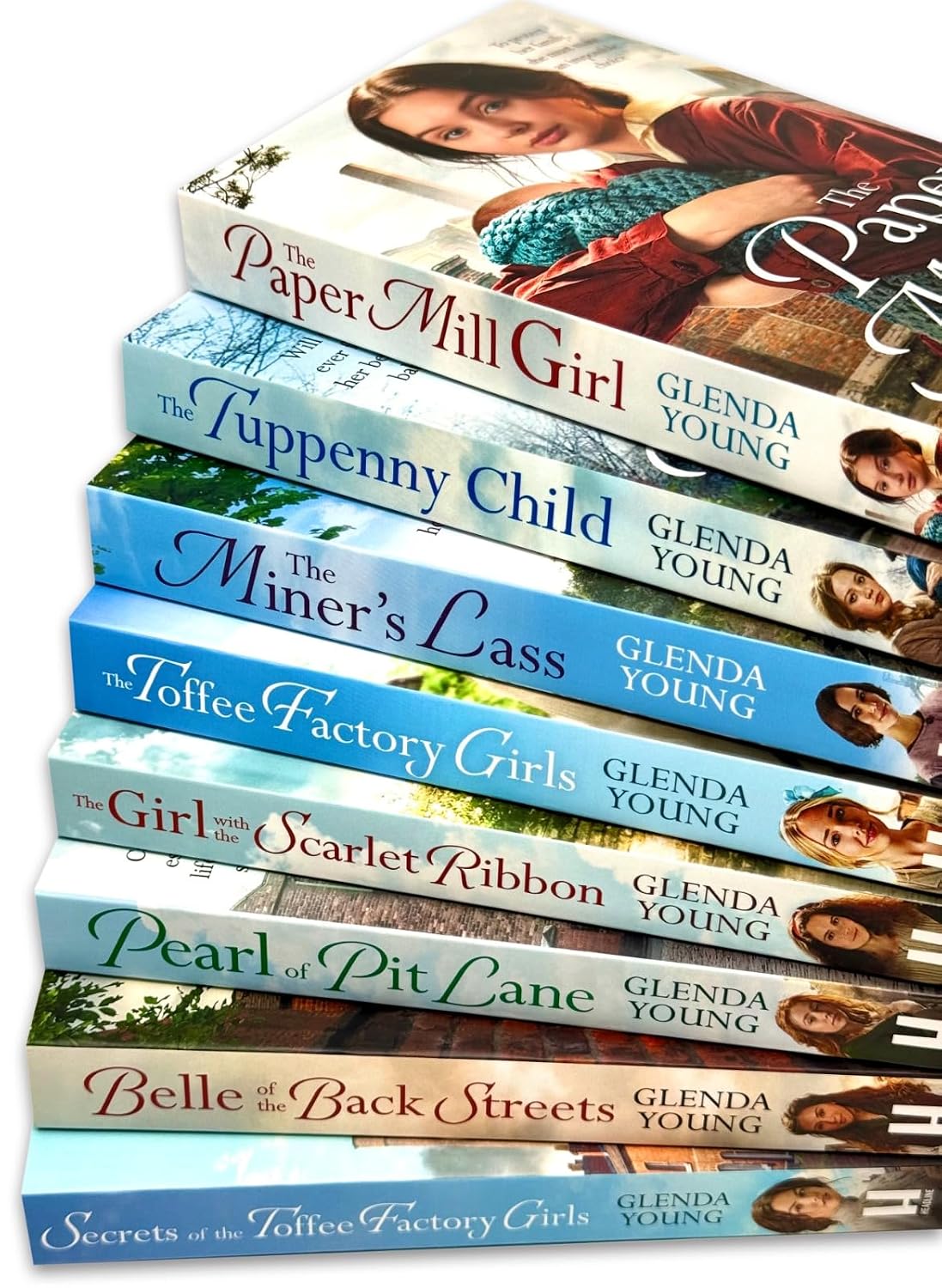 The Miner's Lass by Glenda Young - paperback historical saga, part of the 8 book collection set