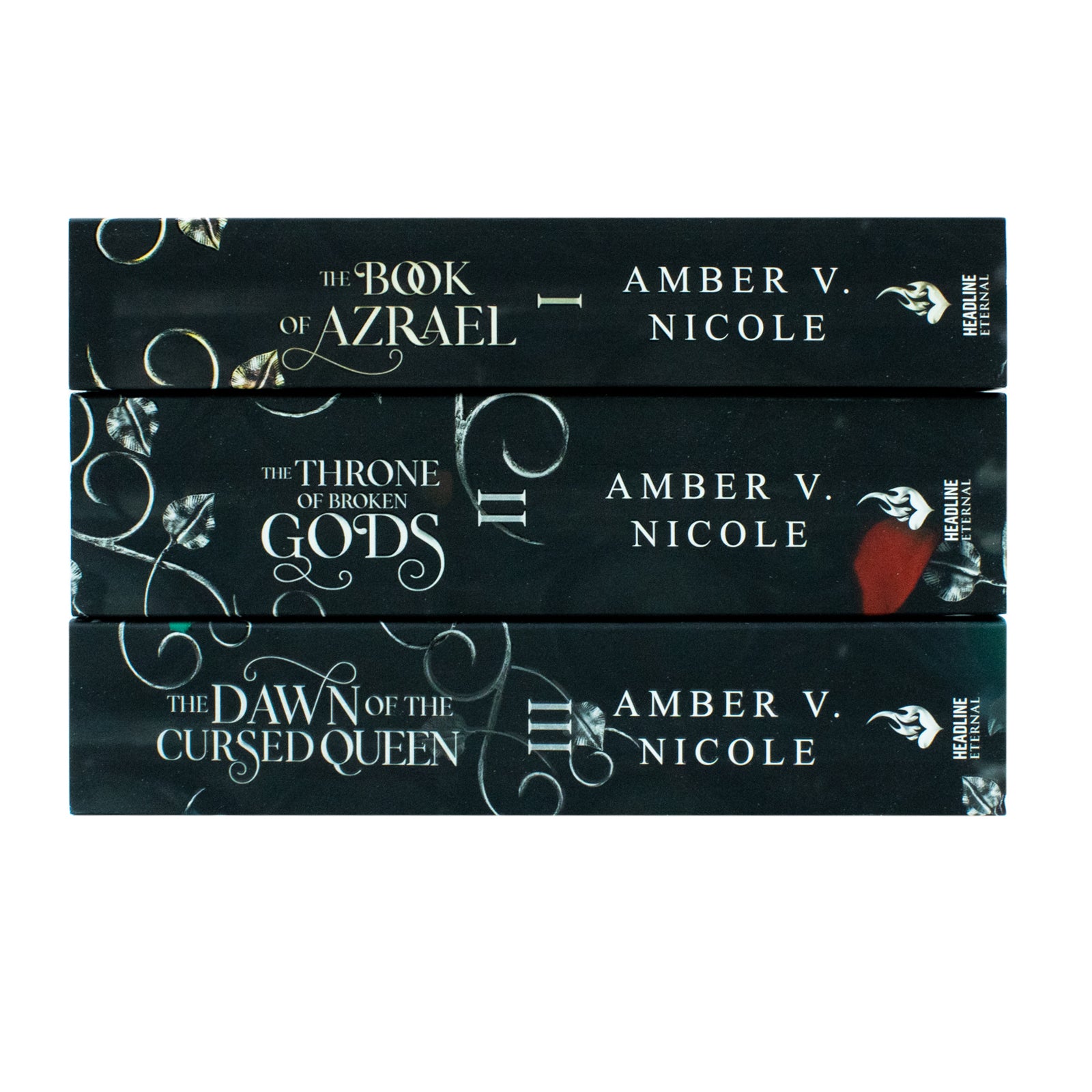 Gods & Monsters Series 3 Books Collection Set by Amber V. Nicole - The Book of Azrael, The Throne of Broken Gods, The Dawn of the Cursed Queen - Paperback