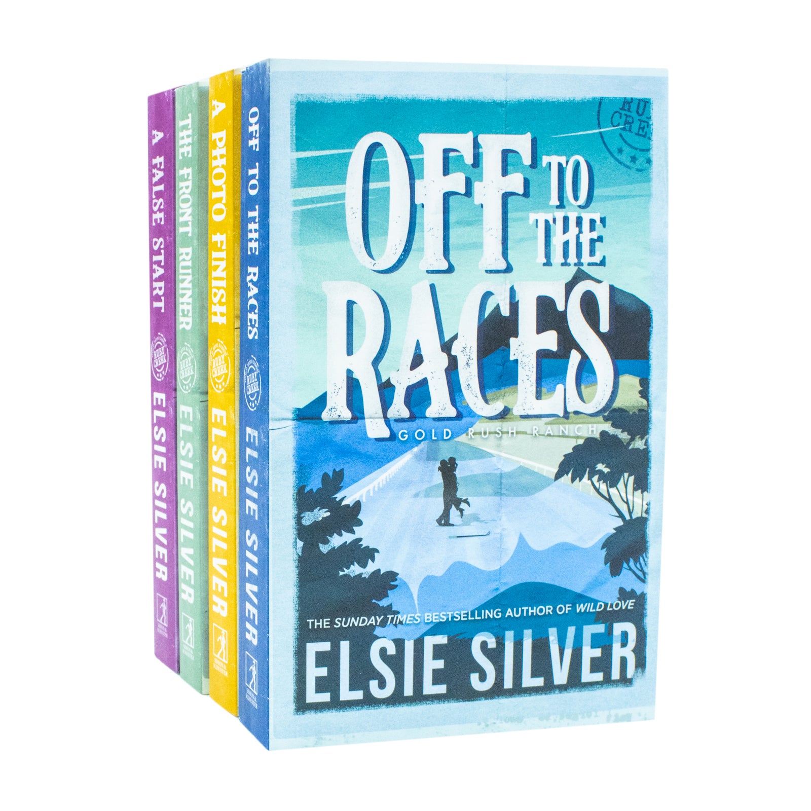 Gold Rush Ranch 4 Book Collection Set by Elsie Silver - paperback romance boxset featuring Off to the Races, A Photo Finish, The Front Runner and A False Start