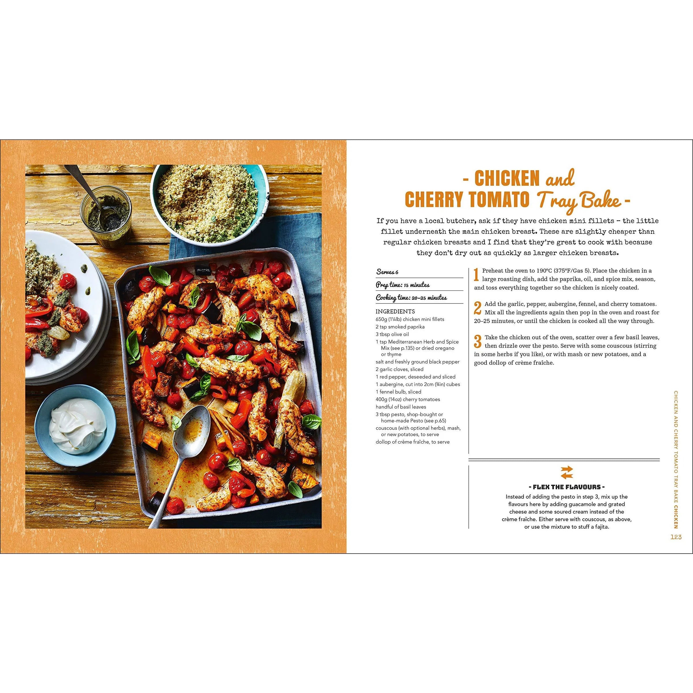 Good Food, Sorted by Chris Bavin - Quick meal recipe page hardback cookbook