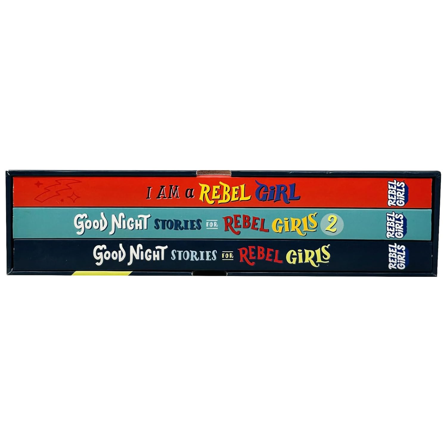 Good Night Stories for Rebel Girls inside pages showing illustrated tales of extraordinary women