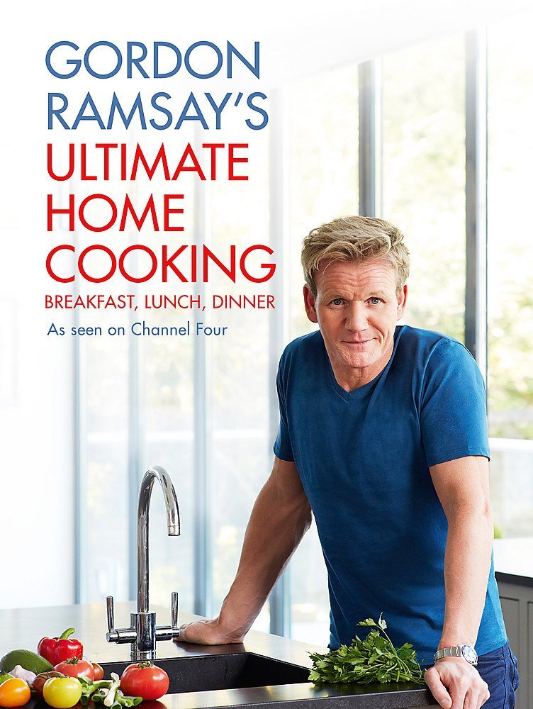 Close up of Gordon Ramsay 3 book hardback cookbook collection set covers